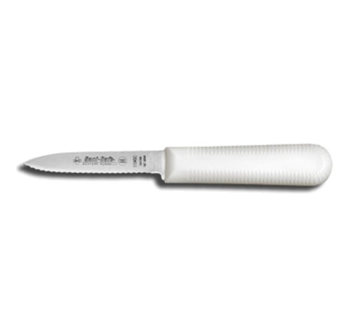 Dexter 15373 3.25" Scalloped Edge Paring Knife with White Handle