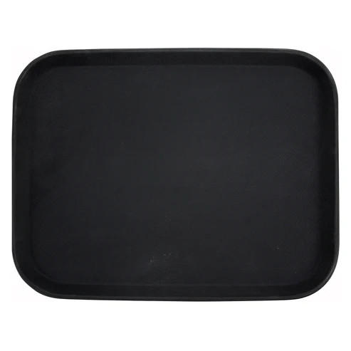 Winco TRH-1418K
 Plastic
 Black Tray
 Rectangular
 Easy-Hold Tray