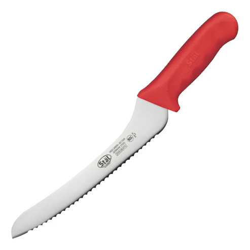 Winco KWP-92R 9" Red Bread Knife with Polypropylene Handle