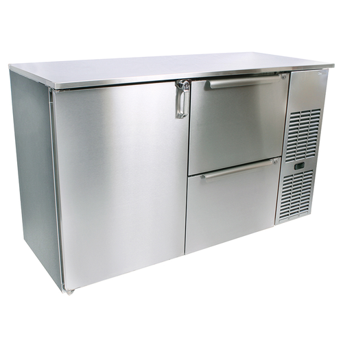 Glastender C1FB60 60"W Two-Section Solid Door Cooler