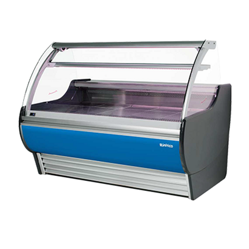 Infrico USA IDC-VBC18RIUCP 76.19" W Stainless Steel Full Service Straight Glass Refrigerated Display Case - 115 Volts