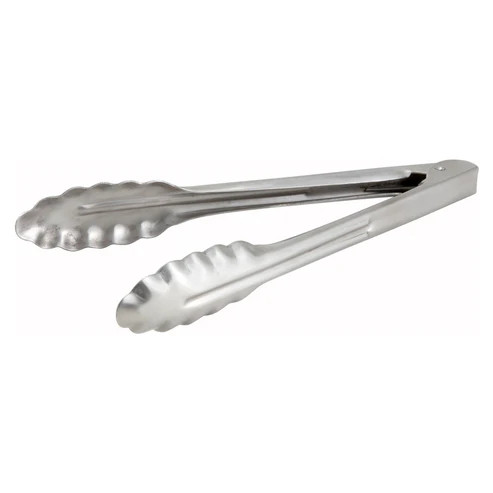 Winco UT-9HT 9" Stainless Steel Utility Tongs