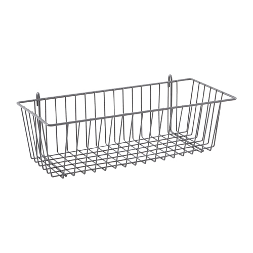 Metro H210K4 Smartwall Storage Basket 17-3/8"W Metroseal Gray Epoxy-Coated Corrosion-Resistant Finish