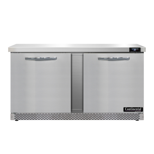 Continental Refrigerator SW60N-FB 60"W Two-Section Work Top Refrigerator