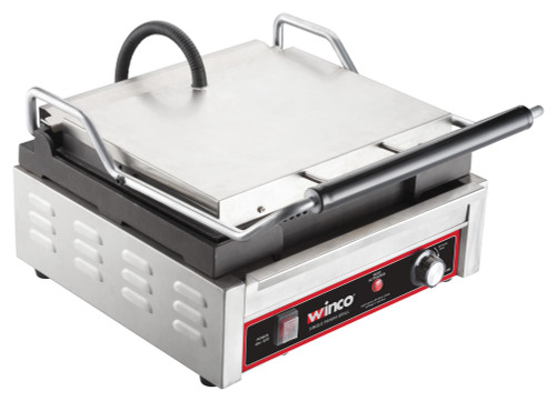 Winco EPG-1C 16-1/8" Electric Countertop Italian Style Panini Grill - 120 Volts