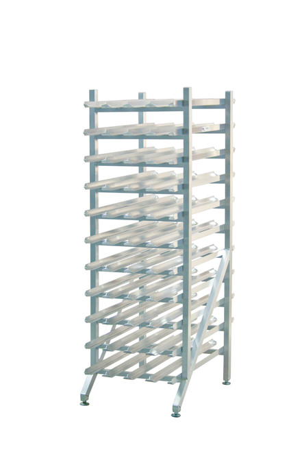New Age 1251 66"H Stationary Can Storage Rack for (352) #2-1/2 Cans or (484) #303 Cans