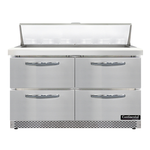 Continental Refrigerator SW48N12-FB-D 48" W Two-Section Four Drawer Sandwich Unit