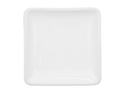 CAC China F-CB5 6 Oz. Bone White Porcelain Square Paris-French Dish (3 Dozen Per Case)
