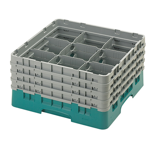 Cambro 9S800414 Camrack Glass Rack With (4) Soft Gray Extenders