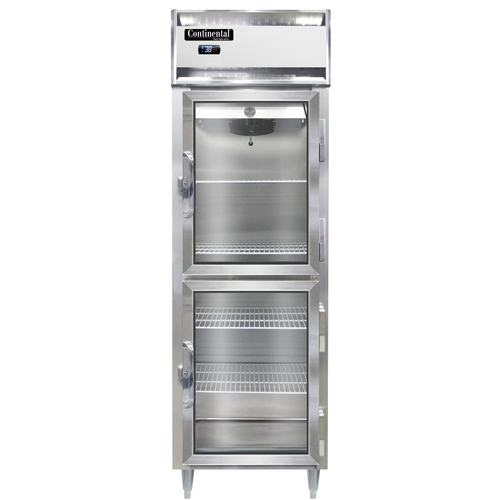 Continental Refrigerator DL1RS-GD-HD 26" W One-Section Glass Door Reach-In Designer Line Refrigerator