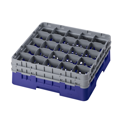 Cambro 25S534186 Camrack Glass Rack With (2) Soft Gray Extenders - 4 Cases