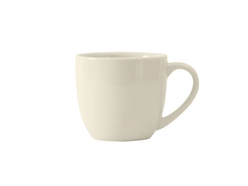 Tuxton BEM-120A 3-5/8" 12 Oz. Ceramic American White/Eggshell Round Milano Mug (2 Dozen Per Case)