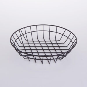 American Metalcraft WIB100 10" Metal Black Round Basket