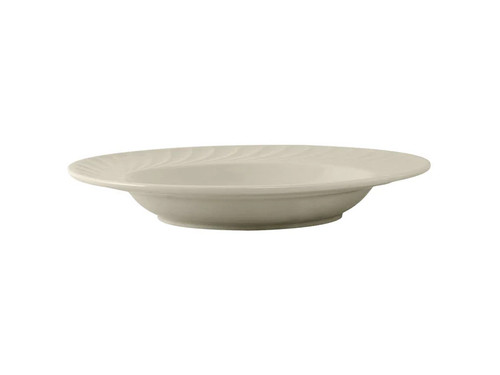 Tuxton MED-111 11-1/8" 16-1/2 Oz. Ceramic American White/Eggshell Round Pasta Bowl (1 Dozen)