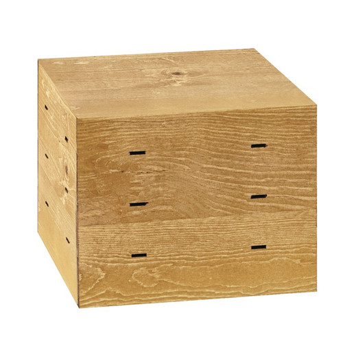 Cal-Mil 3628-10-99 12"W x 12"D x 10"H Square Wood Madera Crate Riser