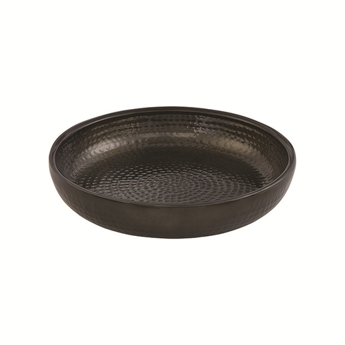 American Metalcraft ADSEAB14 14" 128 Oz. Aluminum Black Round Seafood Tray