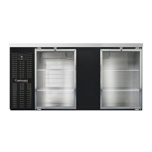 Continental Refrigerator BB69SNGD 69"W Glass Door Refrigerated Back Bar Cooler
