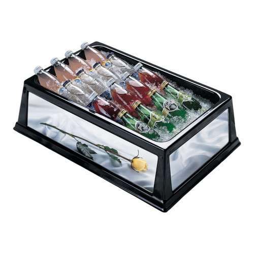 Lakeside 297 Rectangle Plastic Iced Display Insulated Beverage Bin 12" x 20" x 6"