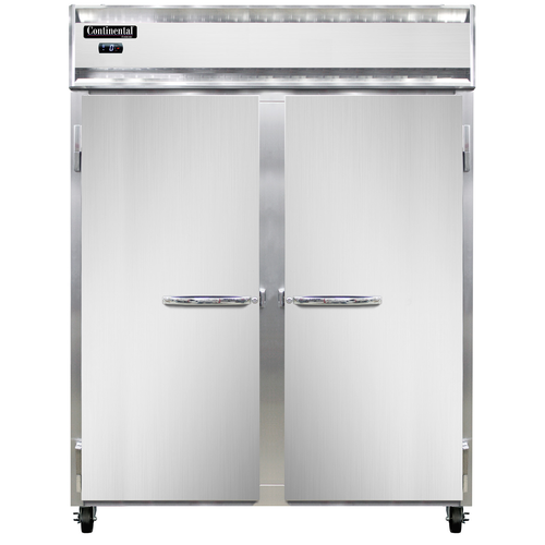 Continental Refrigerator 2FE-SA-PT 57" W Two-Section Solid Door Pass-Thru Extra-Wide Freezer - 220 Volts