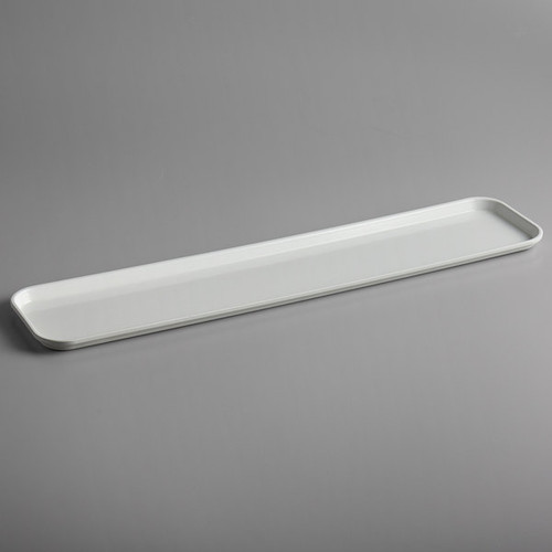 Cambro 630MT148 6-7/16" x 30" x 3/4" White Rectangular Fiberglass Market Display Tray