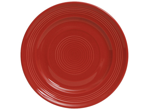 Tuxton CQA-120 12" Ceramic Cayenne Round Plate (6 Each Per Case)