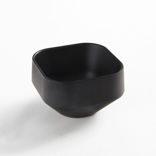American Metalcraft MSCSB3 3 Oz. Plastic Black Square Sauce Cups