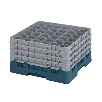 Cambro 36S900414 Camrack Glass Rack With (4) Soft Gray Extenders - 2 Cases