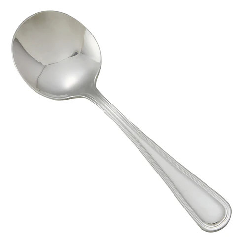 Winco 0030-04 5-7/8" 18/8 Stainless Steel Bouillon Spoon (contains 1 Dozen)