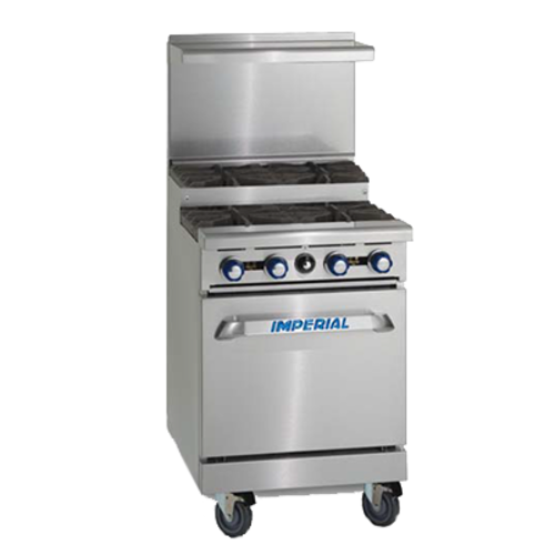 Imperial IR-4-SU 24" Gas Pro Series Restaurant Range - 155,000 BTU