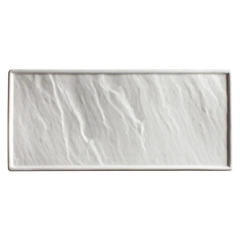 Winco WDP001-203 Porcelain Creamy White Rectangular Platter (2 Each Per Pack)