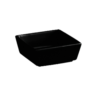CAC China F-BW4-B 5 Oz. Black Porcelain Square Fortune Bowl (4 Dozen Per Case)