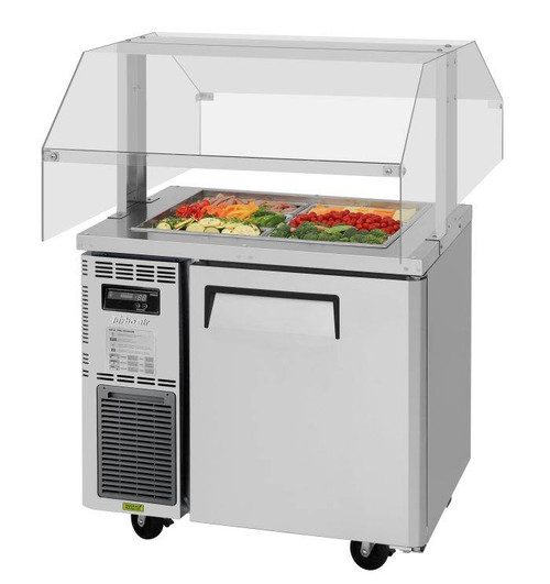 Turbo Air JBT-36-N 7.5 Cu. Ft. Stainless Steel One-Section J Series Refrigerated Buffet Table - 115 Volts