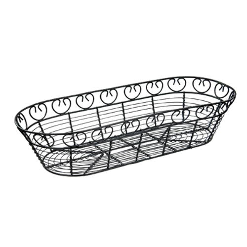 Winco WBKG-15
 Metal
 Black
 Oval
 Bread/Fruit Basket