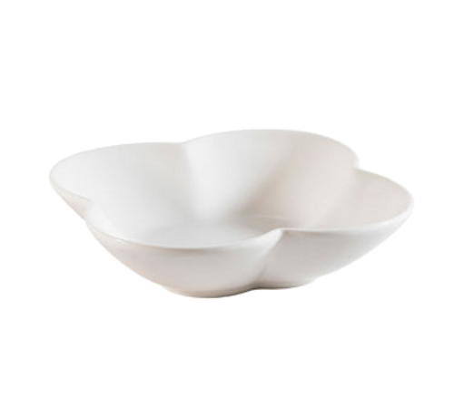 CAC China FDF-6 5.5" L Bone White Porcelain Accessories Flower Dish (3 Dozen Per Case)