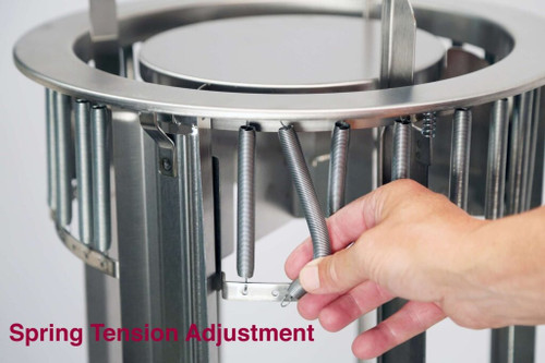Lakeside 924 Adjust-a-Fit 9.75" Dia. Round Stainless Steel 1-Tube Heated Shielded Dish Dispenser