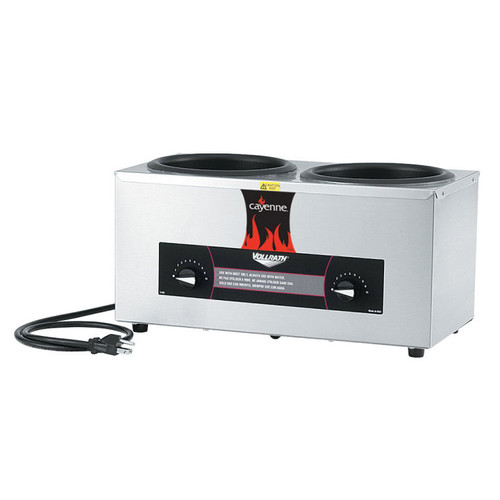 Vollrath 72045 17-1/4"L x 9-1/4"W x 8-3/4"H Cayenne Twin Well Rethermalizer - 120 Volts, - 1100 Watts
