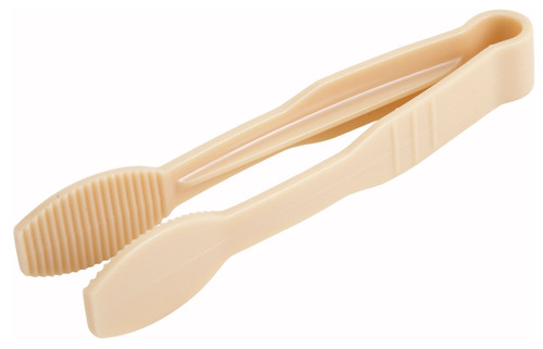 Winco PUTF-6B 6" Polycarbonate Beige Tongs