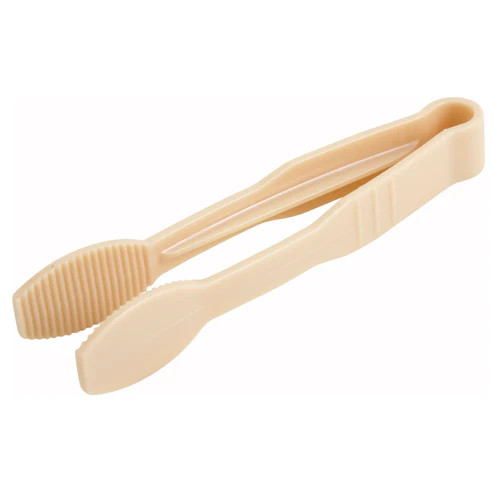 Winco PUTF-6B 6" Polycarbonate Beige Tongs