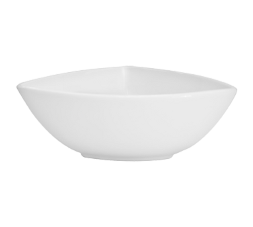 CAC China TUP-B10 76 Oz. Super White Porcelain Triangular Triumph Bowl (1 Dozen)