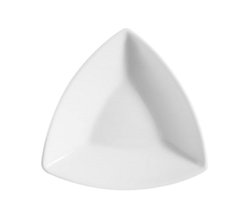 CAC China SHA-T21 56 Oz. Super White Porcelain Triangular Sushia Bowl (1 Dozen)