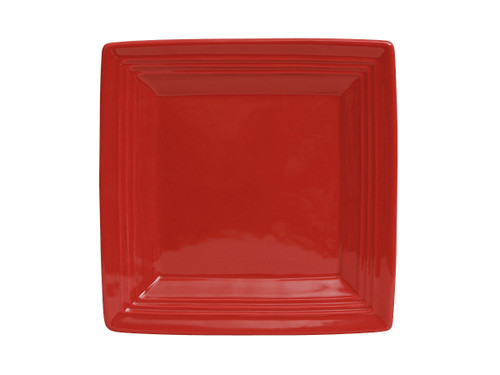 Tuxton CQH-0845 Ceramic Cayenne Square Plate (1 Dozen)