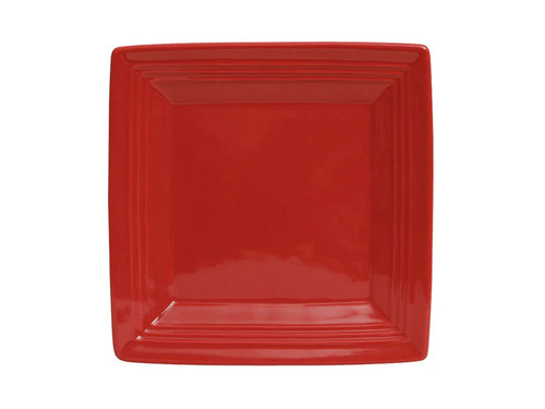 Tuxton CQH-0845 Ceramic Cayenne Square Plate (1 Dozen)