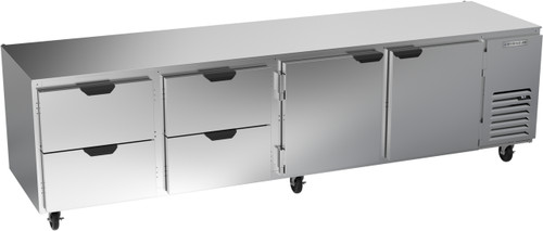 Beverage Air UCRD119AHC-4 119"W Four-Section Reach-In Undercounter Refrigerator