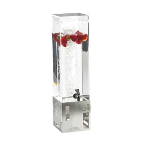 Cal-Mil 1602-1-55 1-1/2 Gallon Squared Beverage Dispenser Stainless Steel Square