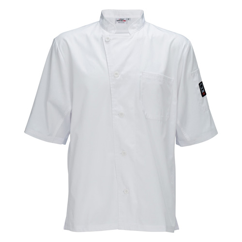 Winco UNF-9WXL White Broadway Ventilated Shirt with Chest Pocket