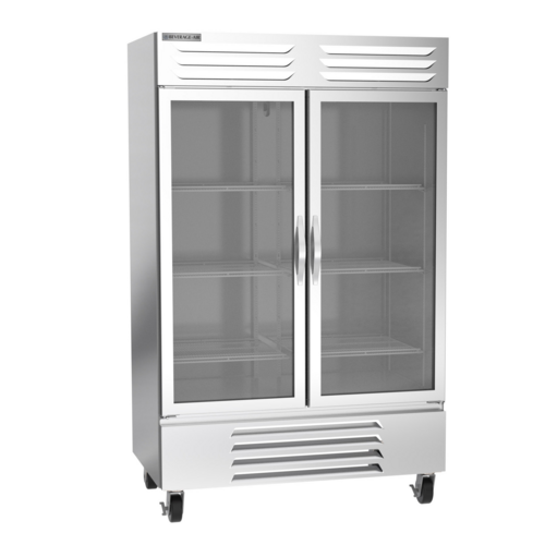 Beverage Air FB49HC-1G 52" W Two-Section Glass Door Reach-In Freezer - 115 Volts