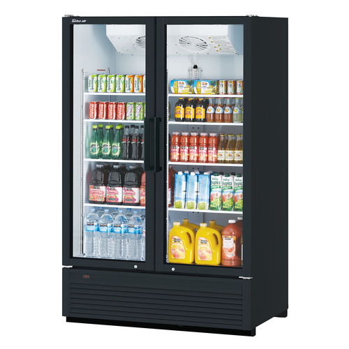 Turbo Air TGM-47SDH-N 51.13" W Two-Section Glass Door Super Deluxe Refrigerated Merchandiser