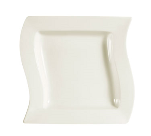 CAC China SOH-3 12 Oz. American White Ceramic Square Soho Soup Plate (2 Dozen Per Case)