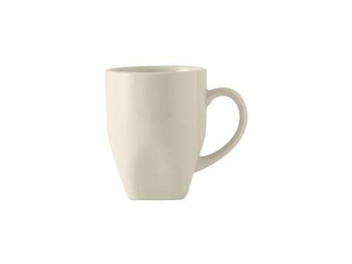 Tuxton BEM-100E 3-1/8" 9 Oz. Ceramic American White/Eggshell Bistro Mug (2 Dozen Per Case)