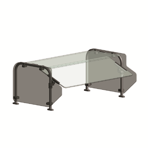 Randell RSB-STSSAF-86 86" Single-Sided RanServe Standard Breath Guard